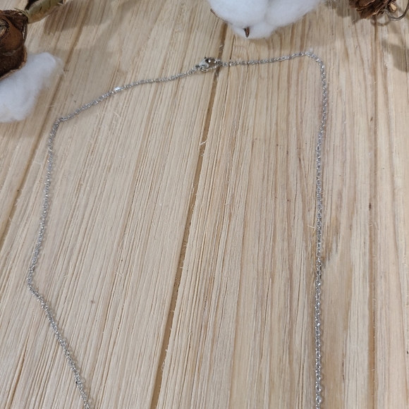 🌟🌟NEW🌟🌟GLAMOROUS!! Genuine 5 Round CZ 1 Carat  Necklace in SILVER 🌟🌟 - Picture 15 of 15